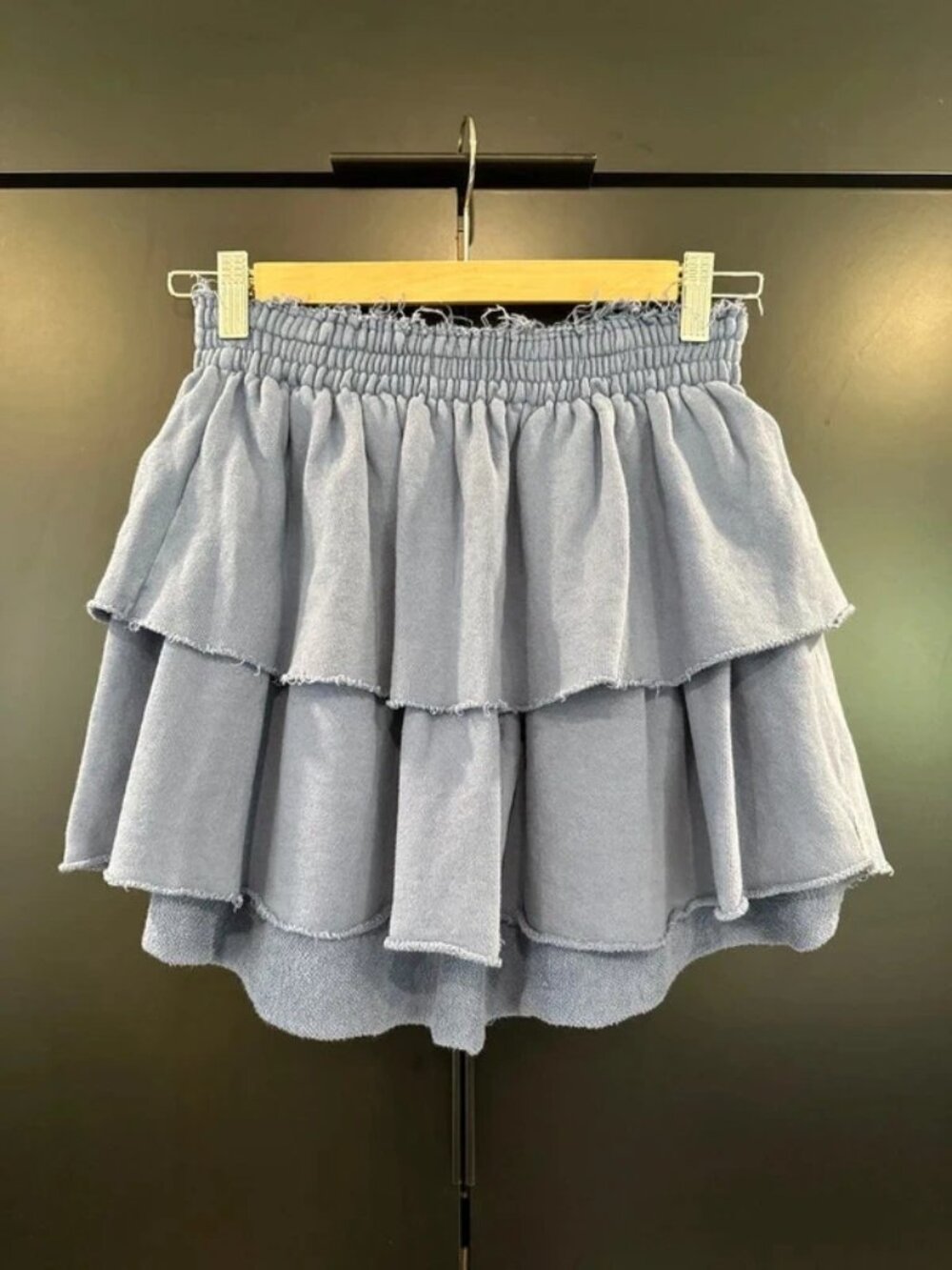Aerie Tiered Frayed Edge Skirt